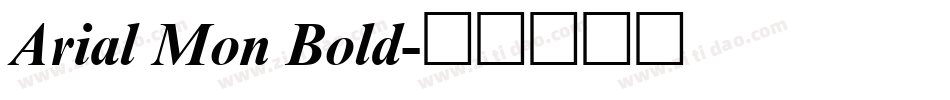 Arial Mon Bold字体转换